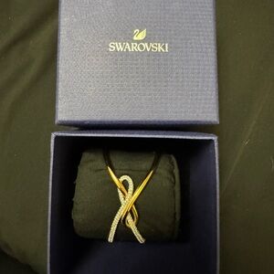 Stunning Swarovski Gold and Silver Intertwined Bracelet